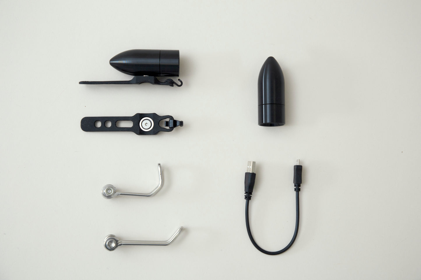 Minimalist Bike Lights – Rindow Black USB Light Set
